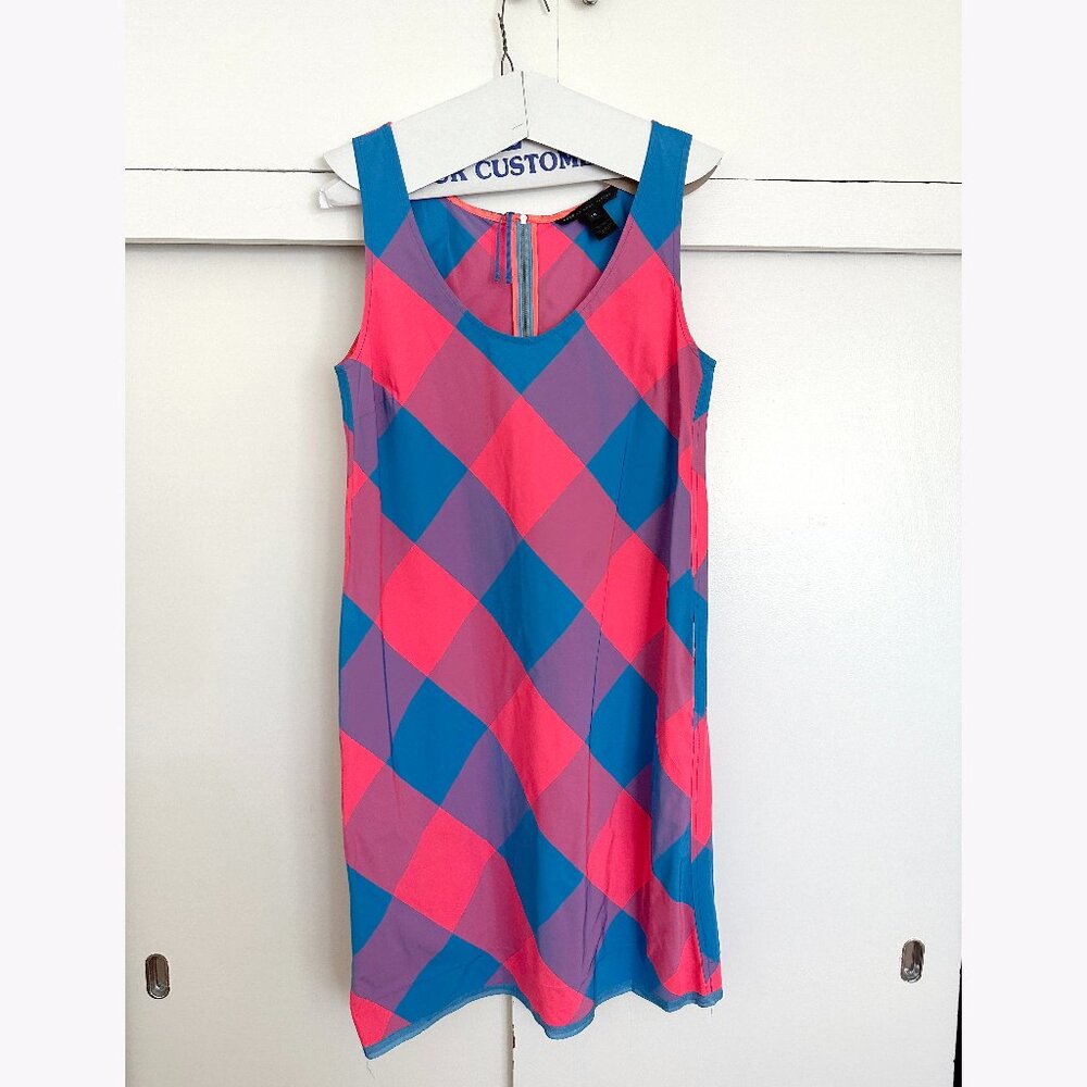 Marc Jacobs Pink Blue Bright Summer Dress size 10 EUC